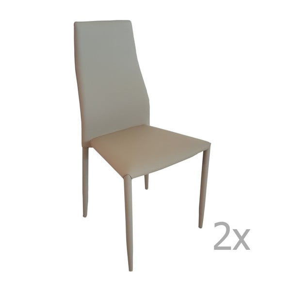 Sada 2 béžových jídelních židlí Castagnetti Eco