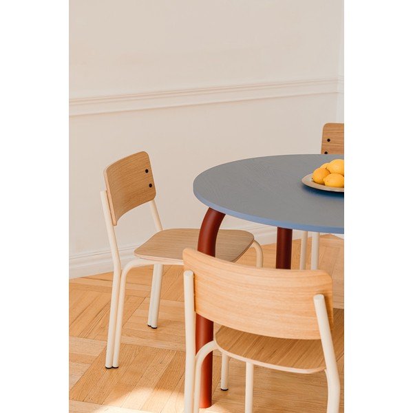 Ümmargune söögilaud tammepuust pealispinnaga, ø 100 cm Meko - noo.ma-image-3