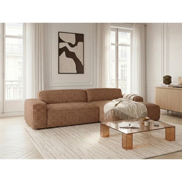 Oranž diivanvoodi/elektrilise istmepikendusega nurgadiivan (paremas nurgas) Abel - Bobochic Paris-image-4