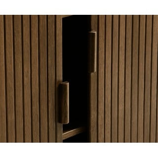 Pruun tammedekooriga lükandustega kummut 113x90 cm Cavo - Unique Furniture