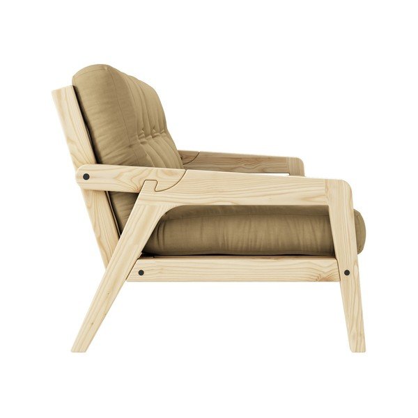 Pruun/beež diivanvoodi 204 cm Grab - Karup Design-image-4