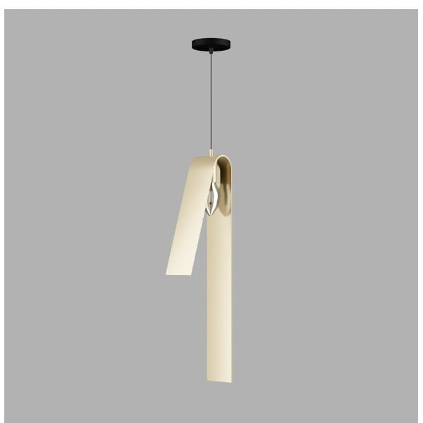 Must-kuldne rippvalgusti metallist varjuga Fold - Squid Lighting-image-1