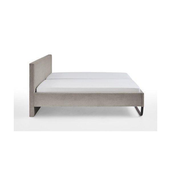 Hallikaspruun polsterdatud kaheinimesevoodi 180x200 cm Swing - Meise Möbel-image-3