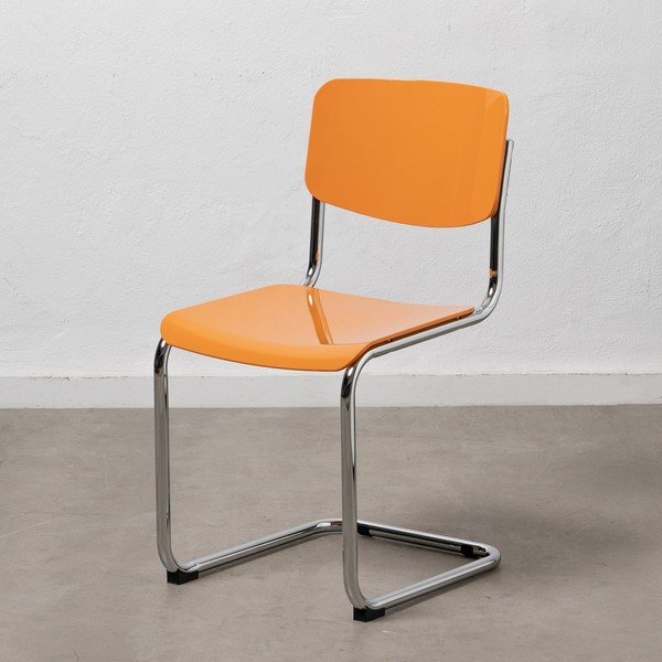 Oranžid söögitoolid 4 tk komplektis Chrome - Ixia-image-1