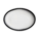 Must-valge keraamiline ovaalne taldrik Caviar, 35 x 25 cm - Maxwell & Williams