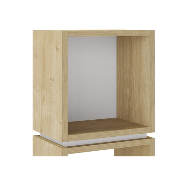 Valge-tammedekooriga raamaturiiul 32x66 cm Lofty - Marckeric-image-3