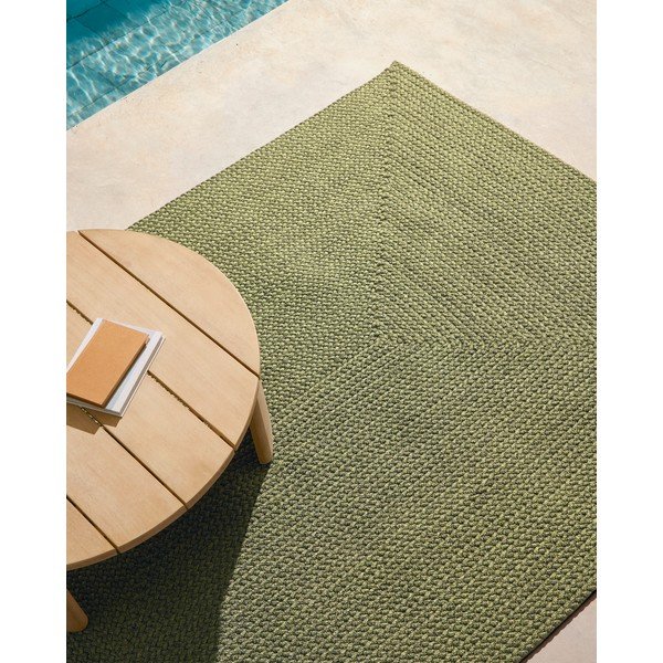 Roheline taaskasutatud kiududest sise- ja välisvaip 160x230 cm Despas - Kave Home-image-1