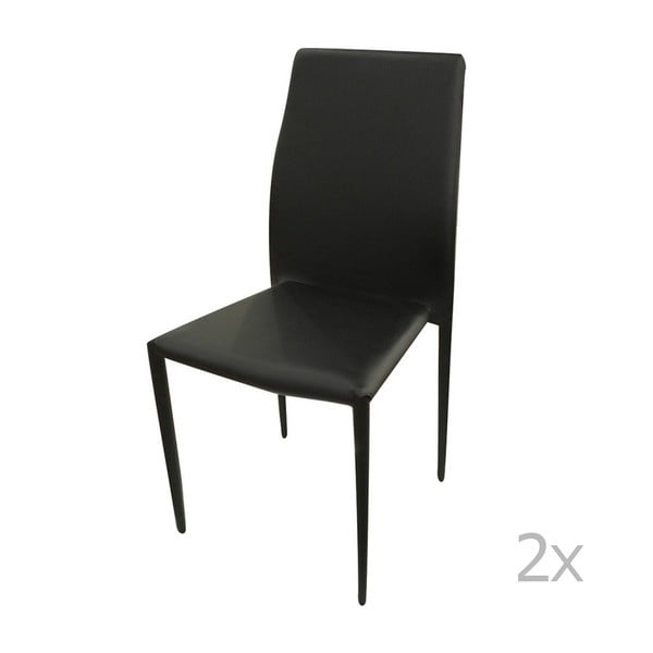 Sada 2 černých židlí Dacey