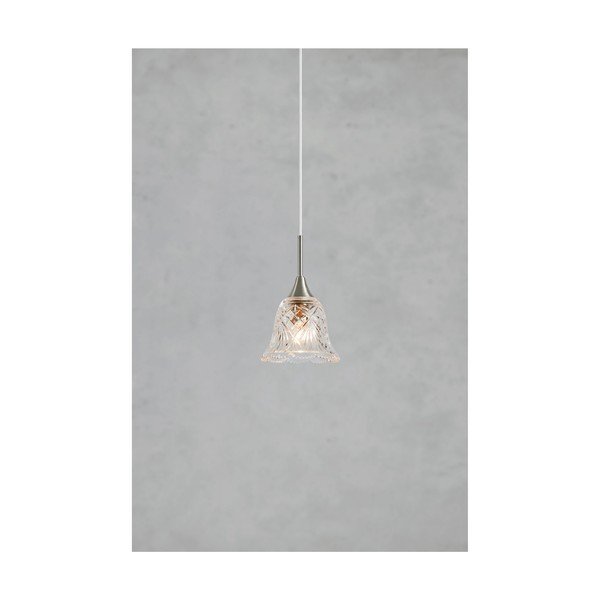 Hõbedane rippvalgusti klaasist varjuga ø 13,5 cm Luna - Markslöjd-image-2