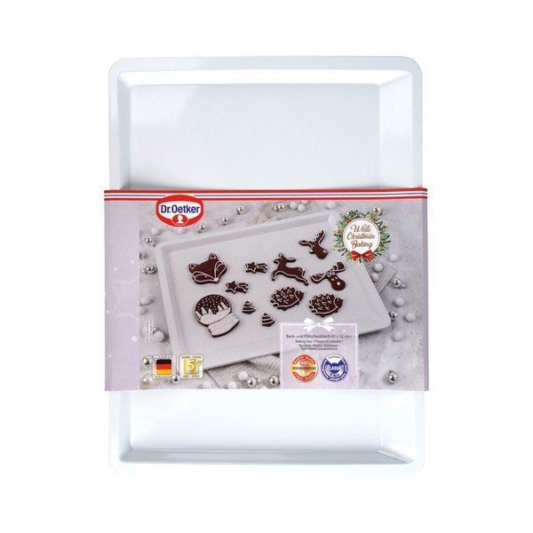 Valge terasest küpsetusplaat , 42 x 33 cm White Christmas Baking - Dr. Oetker-image-3