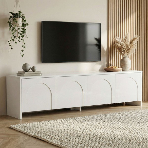 Valge telekaalus 180x45x32 cm Aurelia - Kalune Design-image-1