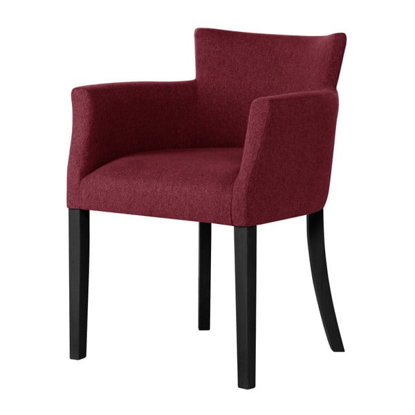 Červená židle s černými nohami Ted Lapidus Maison Santal