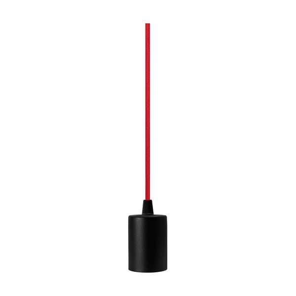 Červený závěsný kabel s černou objímkou Bulb Attack Cero