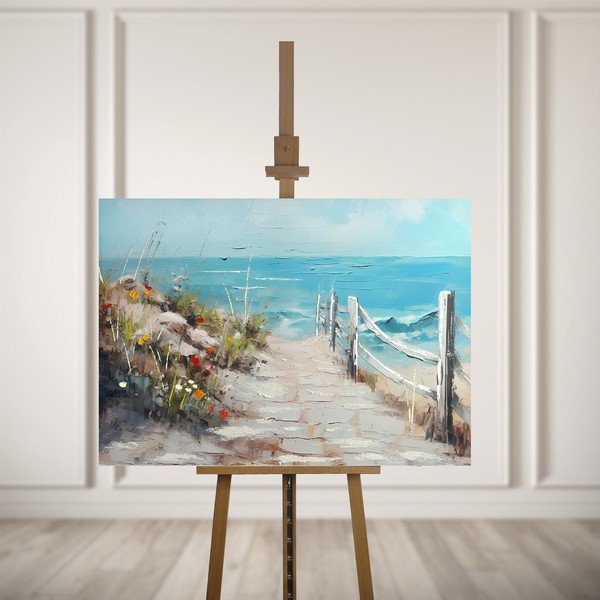 Käsitsi maalitud elementidega maal 100x70 cm Sunny Beach - Styler-image-2