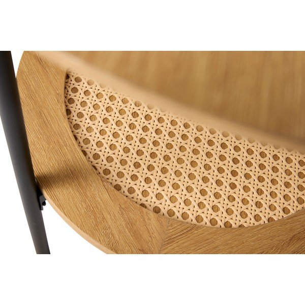 Ümmargune abilaud tammepuust dekoratsiooniga, ø 50 cm Pensacola - Unique Furniture-image-2