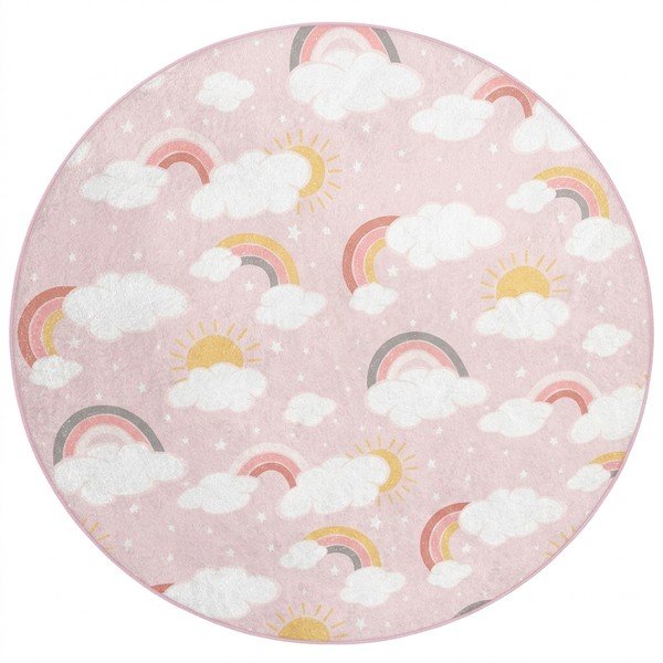 Roosa pestav laste mänguvaip ø150 cm Rainbow World - Mila Home