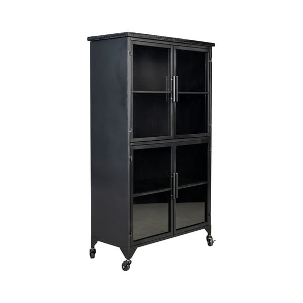 Must metallist vitriinkapp 35x133 cm Ferre - White Label-image-2