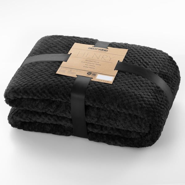 Must mikrokiust tekk , 150 x 200 cm Henry - DecoKing-image-3