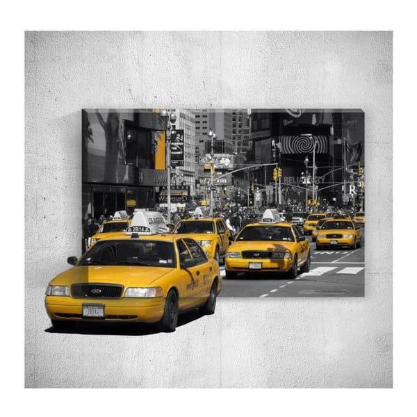Nástěnný 3D obraz Mosticx Yellow Taxis, 40 x 60 cm