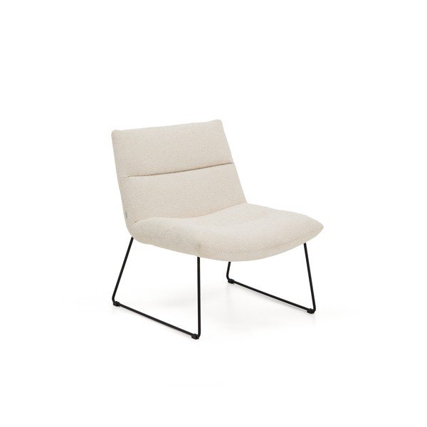 Beež šenillist tugitool Asen - Kave Home