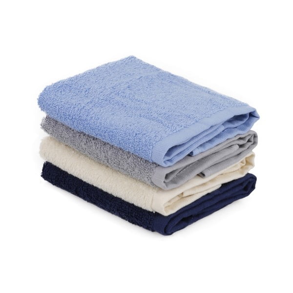 Sada 4 bavlněných ručníků Alinda, 30 x 30 cm