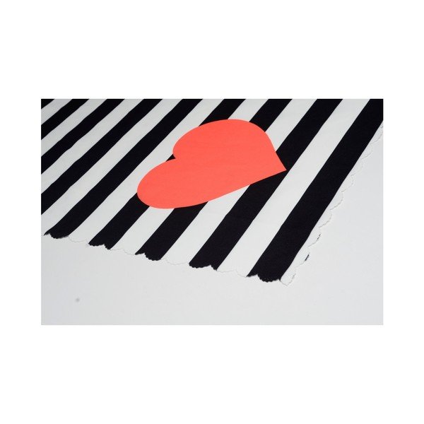 Běhoun na stůl z mikrovlákna Minimalist Cushion Covers Stripes with Heart, 45 x 145 cm-image-1