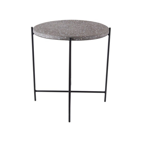 Šedý odkládací stolek Leitmotiv Terrazzo-image-1