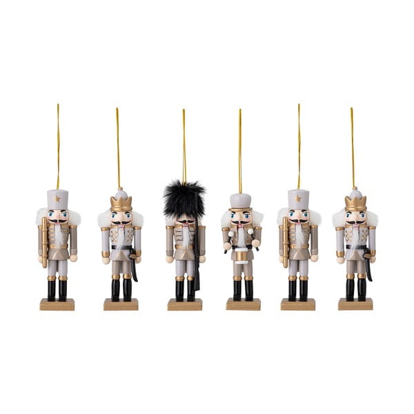 Puidust jõulukaunistused, 6 tk komplektis 13 cm Nikita - Bloomingville