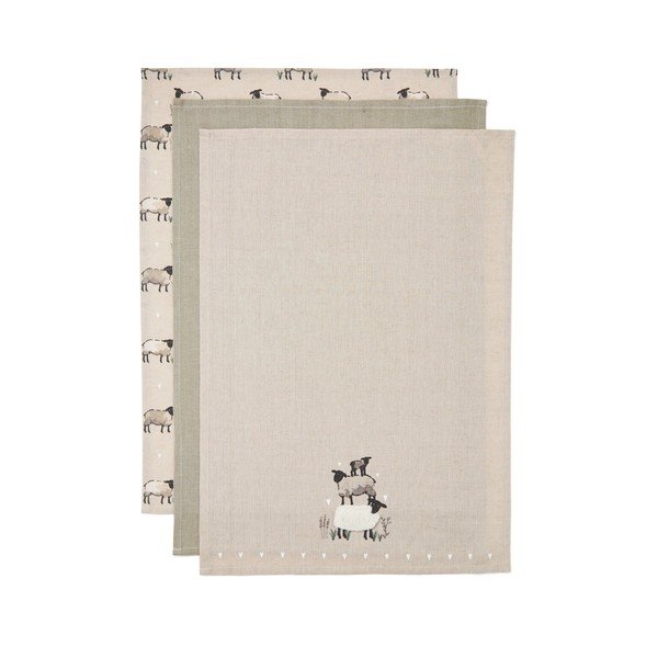 Köögirätikud komplektis 3 tükki 45x65 cm Highland Sheep - Cooksmart ®-image-3