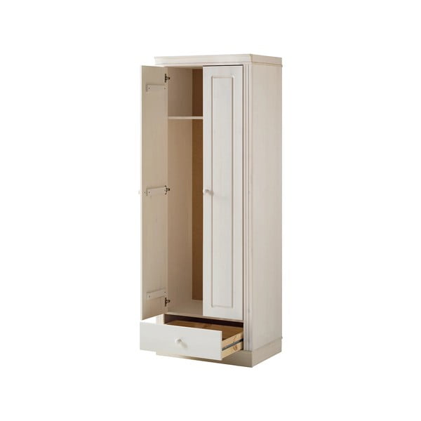 Valge männipuidust riidekapp 65x180 cm Anita - Støraa-image-4