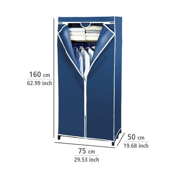 Sinisest kangast riidekapp 75x160 cm Air - Wenko-image-2