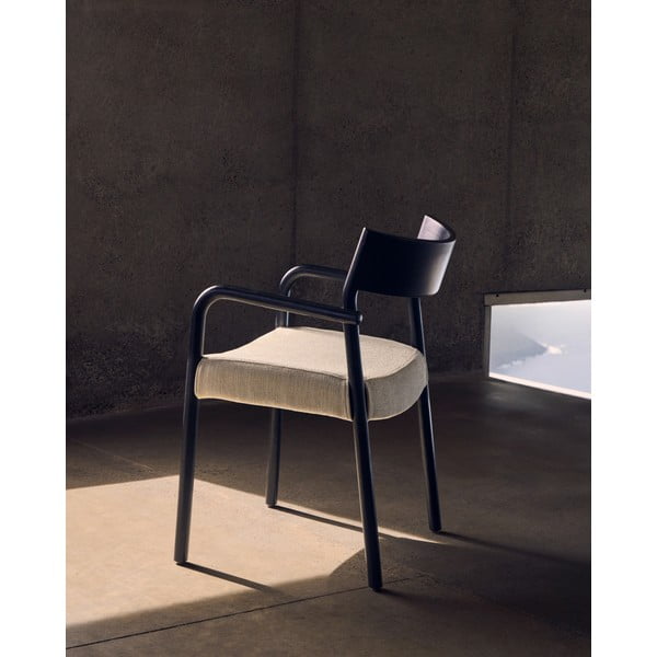 Must-beež söögitool Falconera - Kave Home-image-1