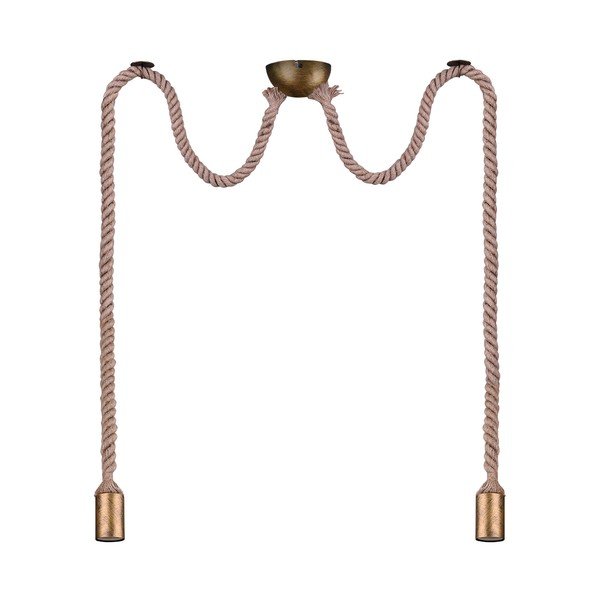 Messingivärvi rippvalgusti ø 12 cm Rope - Trio-image-2