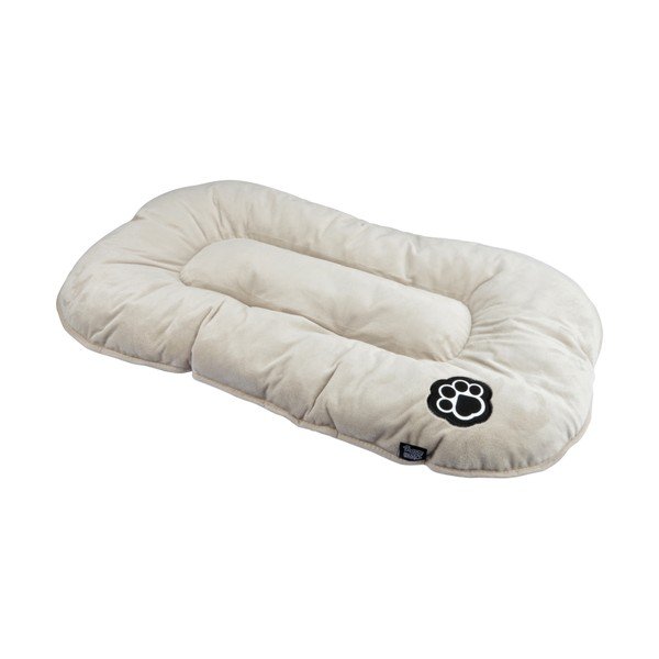 Beež seemisnahast koeravoodi 87x55 cm Flakes - Love Story