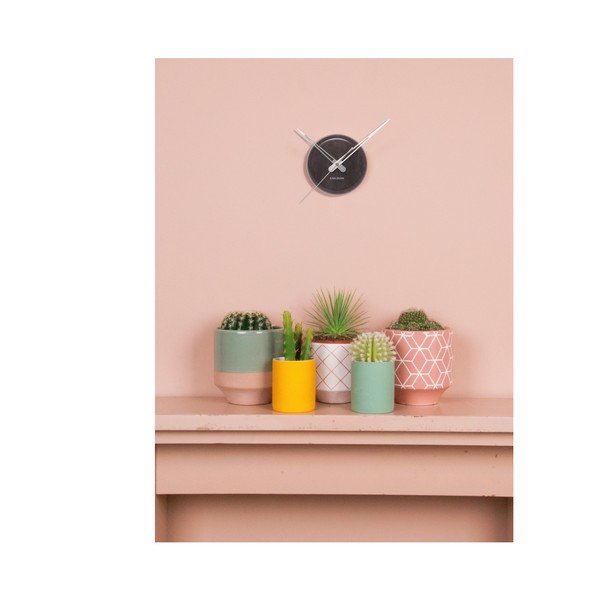 Černé hodiny Present Time Marble Dot-image-2