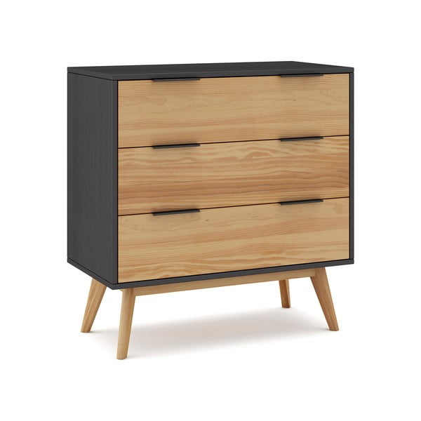 Must/loomulik männi kõrge kapp 80x83 cm Lavis - Marckeric-image-3