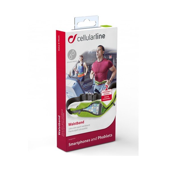 Sportovní pouzdro CellularLine WAISTBAND RUNNING, limetková-image-1