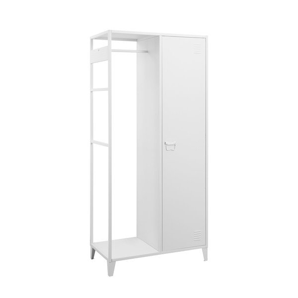 Valge avatud metallist riidekapp 80x175 cm Salino - Støraa-image-1