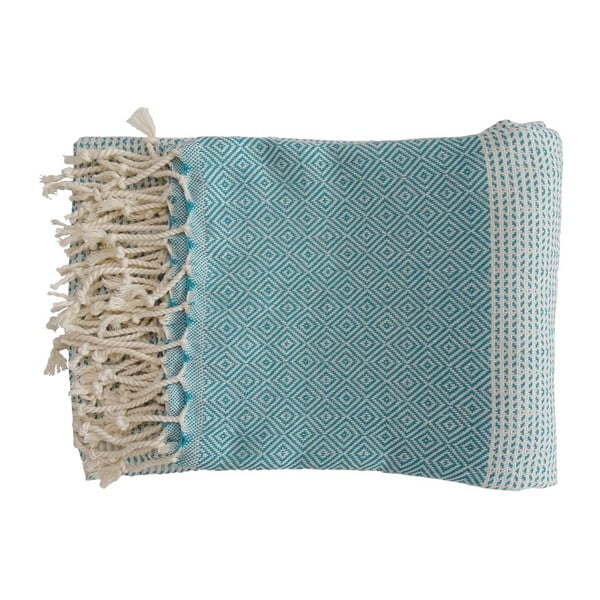 Tyrkysová ručně tkaná osuška z prémiové bavlny Homemania Damla Hammam, 100 x 180 cm