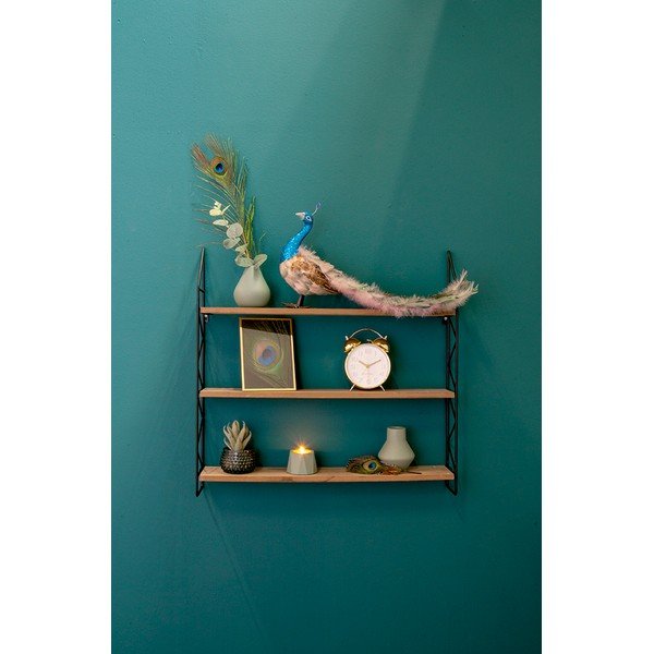 Metallist riiul koos puidust riiulitega Zig Zag - PT LIVING-image-1