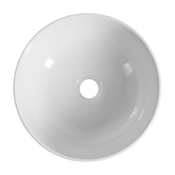 Valge keraamiline ümmargune valamu ø 33 cm Emmi - Sapho-image-2