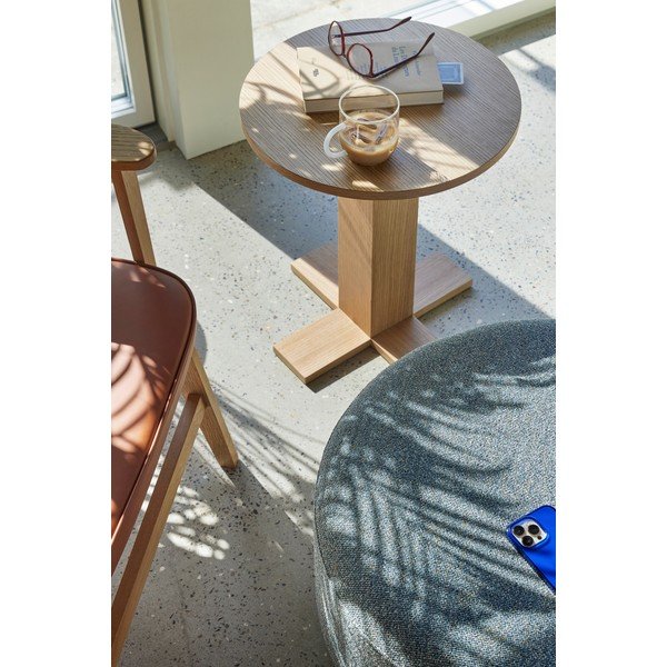 Ümmargune abilaud tammepuust dekoratsiooniga, ø 45 cm Koohi - Hübsch-image-3