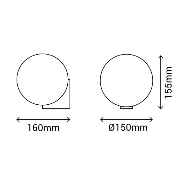Pronksi värvi seinalamp, ø 15 cm Obi - SULION-image-4