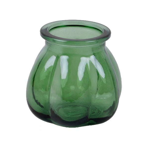 Zelená váza z recyklovaného skla Ego Dekor Tangerine, výška 11 cm