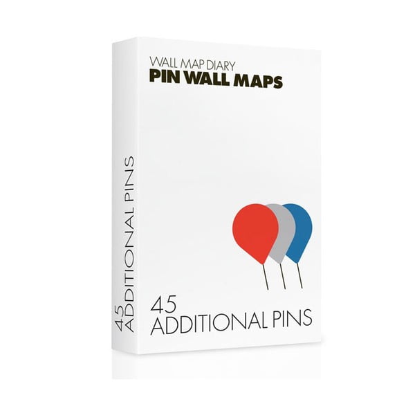 Náhradní špendlíky pro Pin World mapy, 45 ks