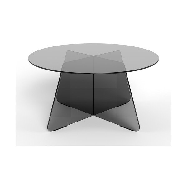 Hall klaasist ümmargune diivanilaud ø 80 cm Samos - Actona-image-2