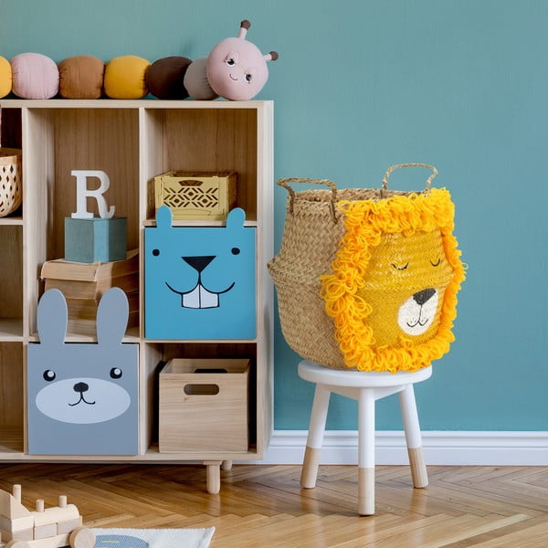 Kollane vesihüatsindist laste mänguasjakorv ø 30x28 cm Lion - Compactor-image-1