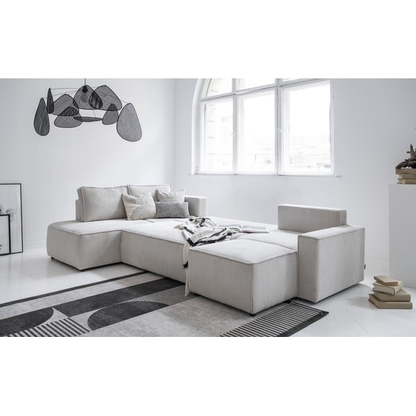 Valge velvetist diivanvoodi Brave Dave - Miuform-image-3