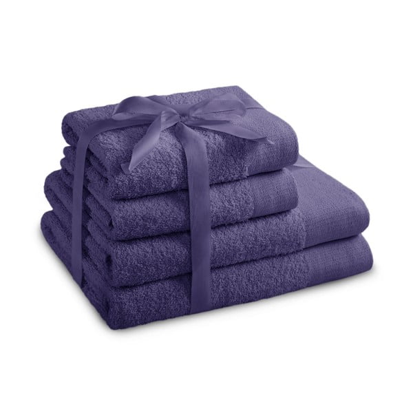 Lillad froteest puuvillased käterätikud ja saunalinad, komplekt 4 tk Amari – Restilo