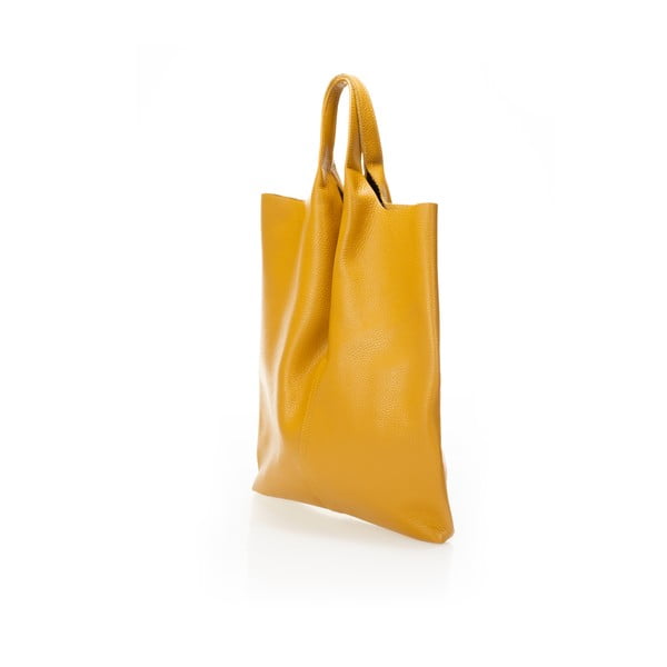 Kollane nahast käekott Silvia - Giulia Massari-image-2